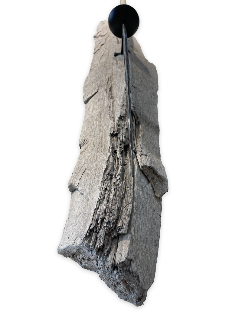 Lit Form “Obsidian” Driftwood Sconce – Taper Candle Edition