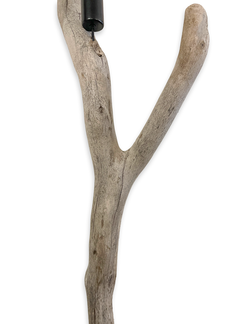 Lit Form “Yarrow” Driftwood Sconce – Taper Candle Edition