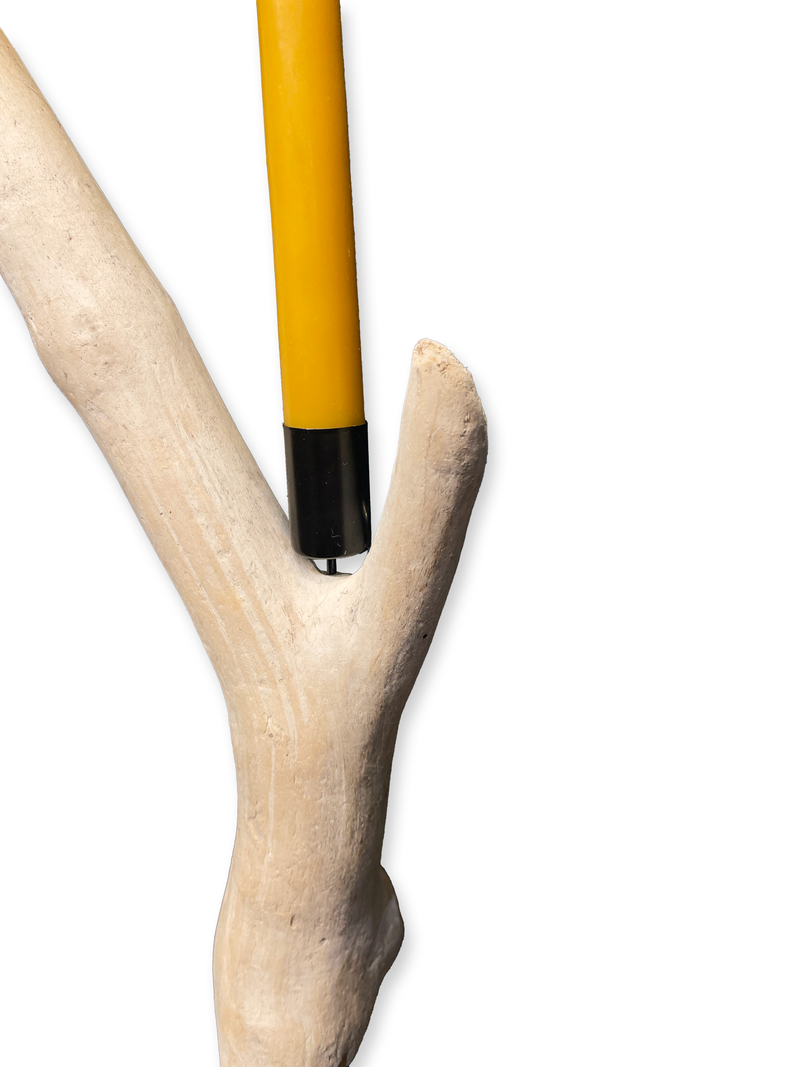 Lit Form “Wishbone” Driftwood Sconce – Taper Candle Edition